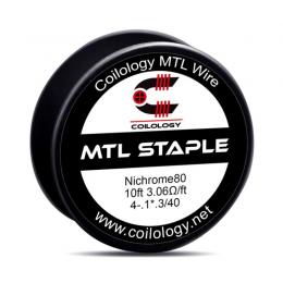 コイルロジー MTLステープルスプールワイヤー　Ni80 4-.1*.3/40ga(3.06ohm) (10ft Coilology MTL Staple Spool Wire)