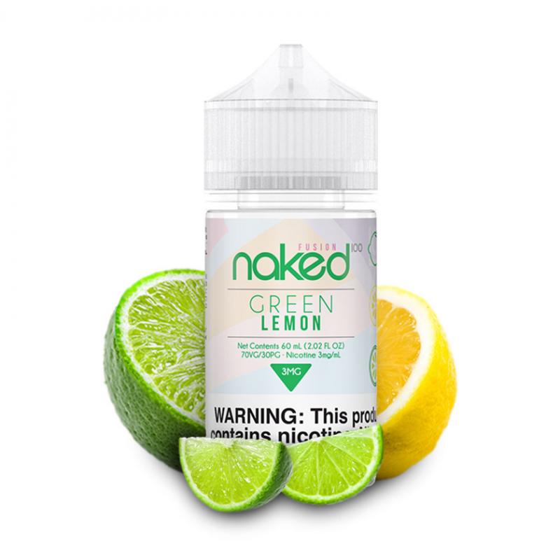 ネイキッド100(Naked 100) Green Lemon グリーンレモン E-リキッド 60ml ニコチンリキッドの個人輸入代行 