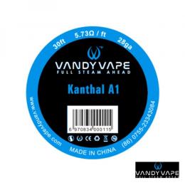 30フィート　バンディベイプ(Vandy Vape)　カンタルA1　ワイヤー　28ga(30ft Vandyvape Kanthal Wire 28ga)