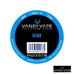30フィート　バンディベイプ(Vandy Vape)　ピュアニッケルNi80　ワイヤー24ga(30ft Vandyvape Pure Nickel Ni80 Wire 24ga)