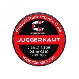 コイルロジー(Coilology)　Juggernaut Prebuilt Coil コイル　(26ga+36ga)*2+38ga*26ga　10個セット